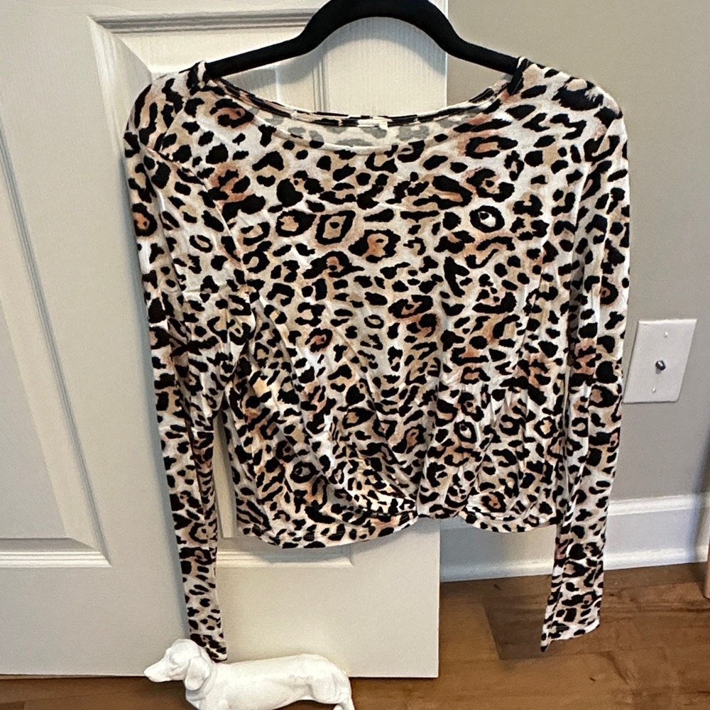 Leopard Print Long Sleeve Top